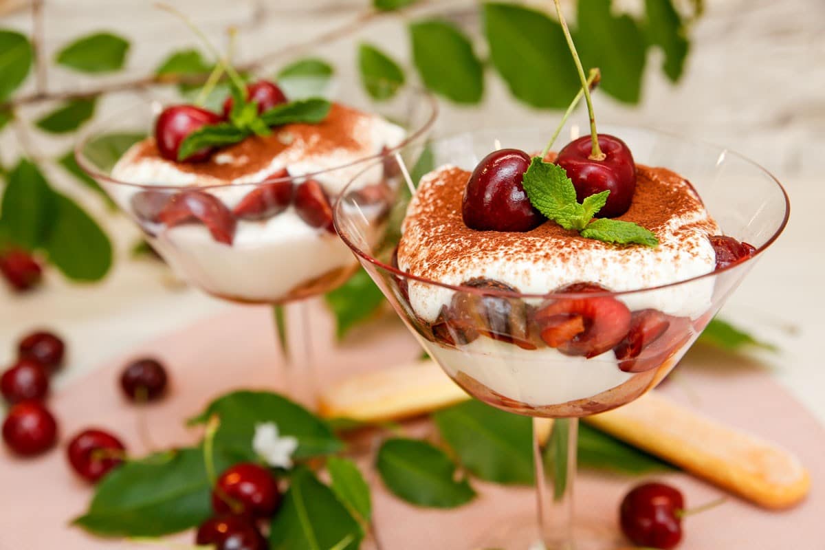 Kirsch Tiramisu mit Mascarpone – Einfaches Dessert im Glas