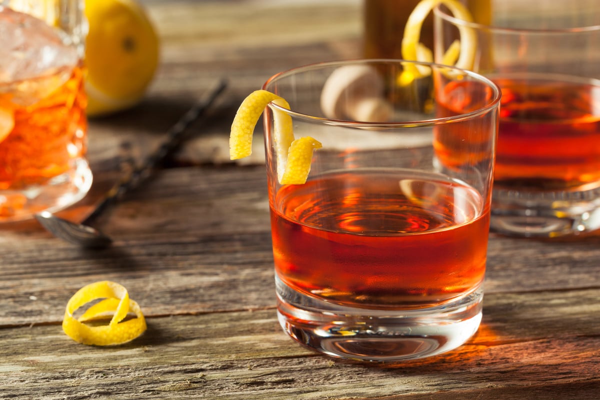 Klassischer Sazerak Cocktail mit Whisky