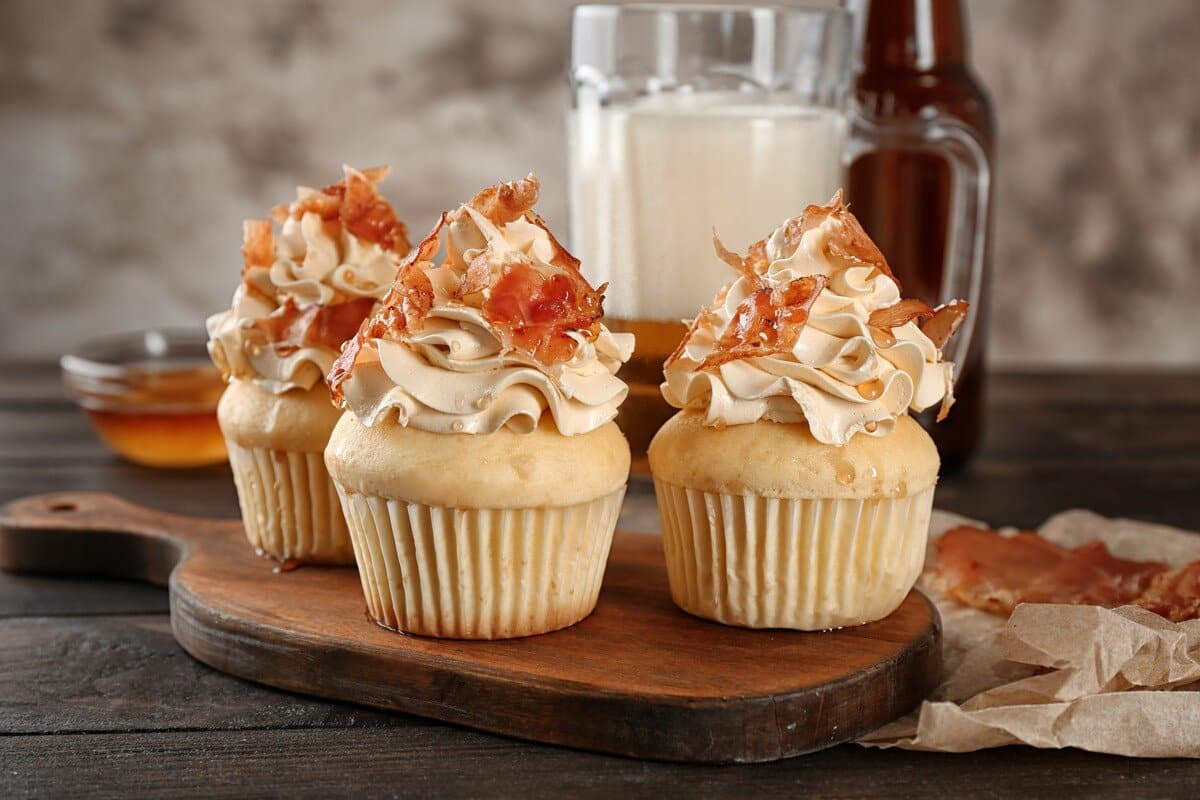 Köstliche Cupcakes mit Speck