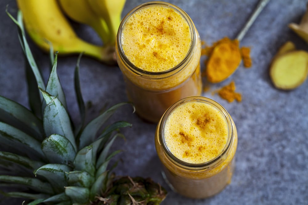 Köstlicher Bananen Smoothie mit Karottensaft