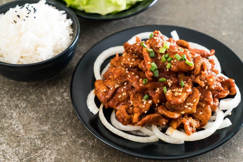Koreanischer Pullogi mit Schweinefleisch