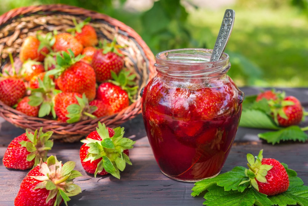 Leckere Erdbeermarmelade mit Sekt