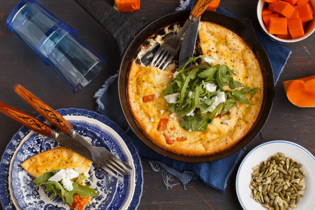 Leckere Frittata mit Kürbis