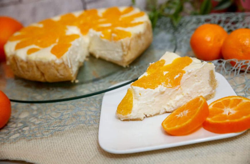 Lockerer Käsekuchen mit Mandarinen – Einfaches Käsekuchen Rezept
