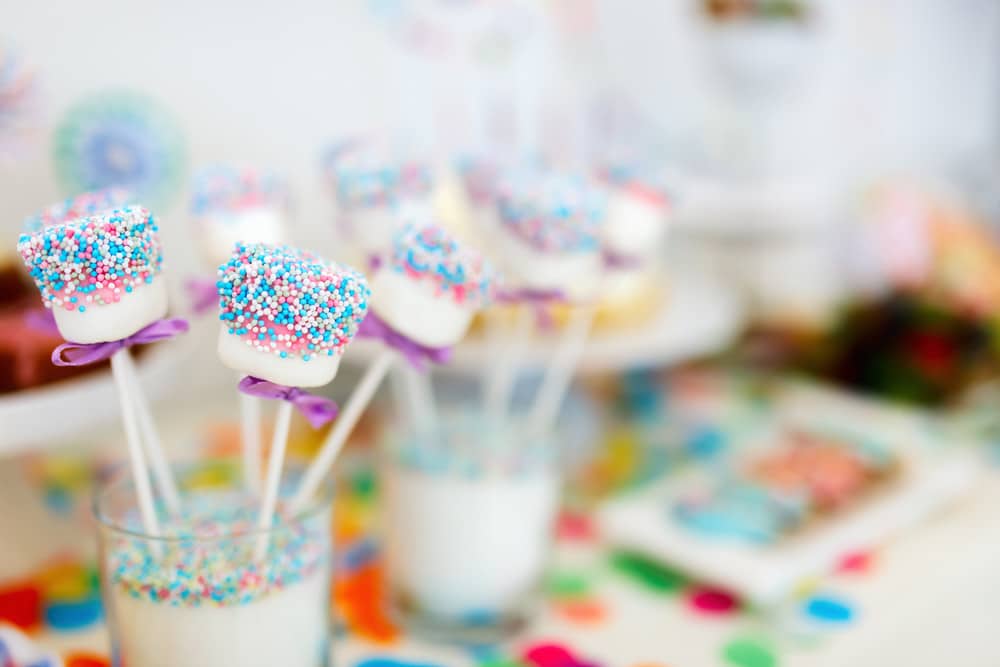 Marshmallow Snack mit Streuseln für Party