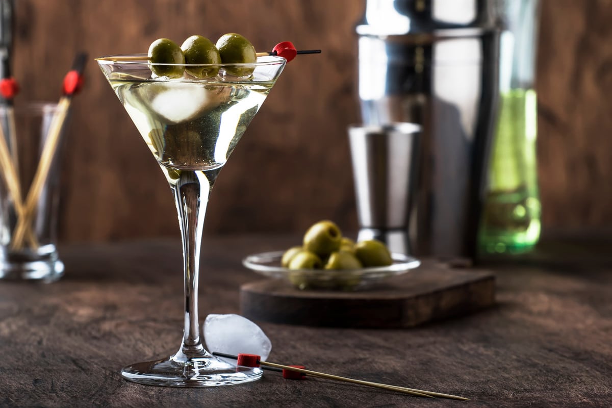 Martini Cocktail mit Vodka und Wermut