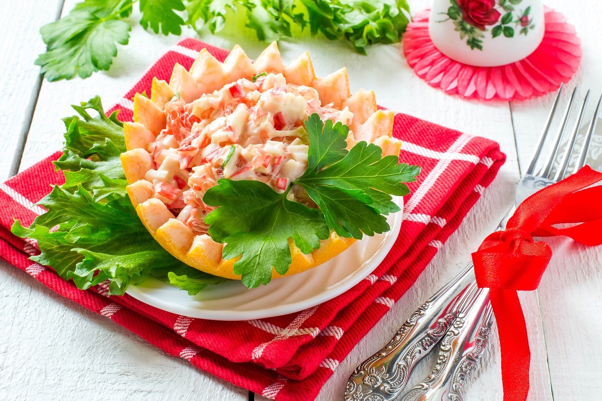Meeresfrüchte Salat aus Tintenfisch