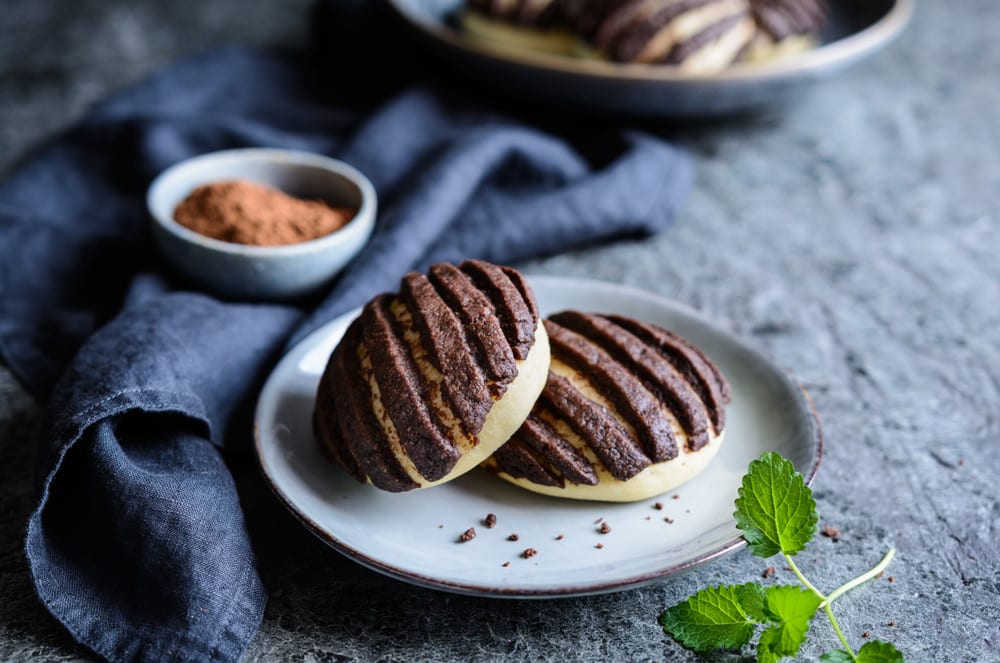 Mexikanische Conchas Schokobrötchen aus Hefeteig