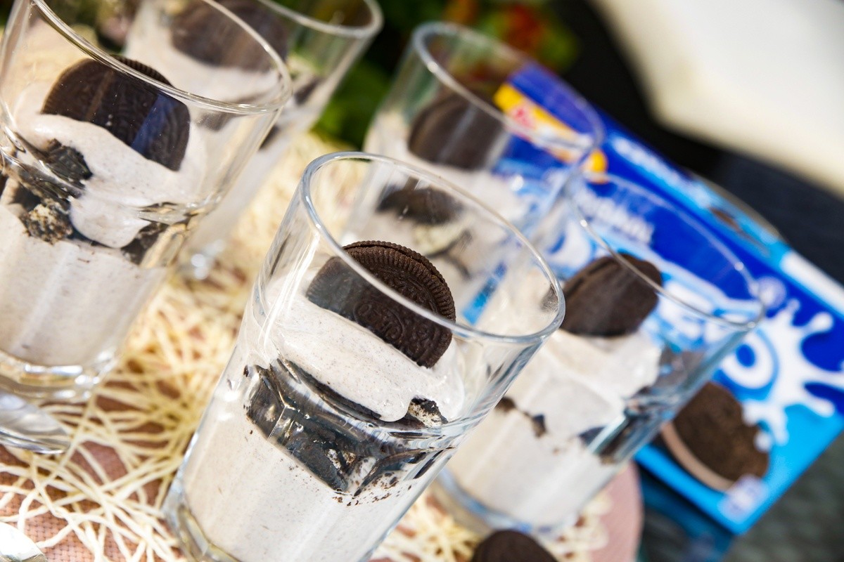 Mousse mit Mascarpone und Oreo Keksen