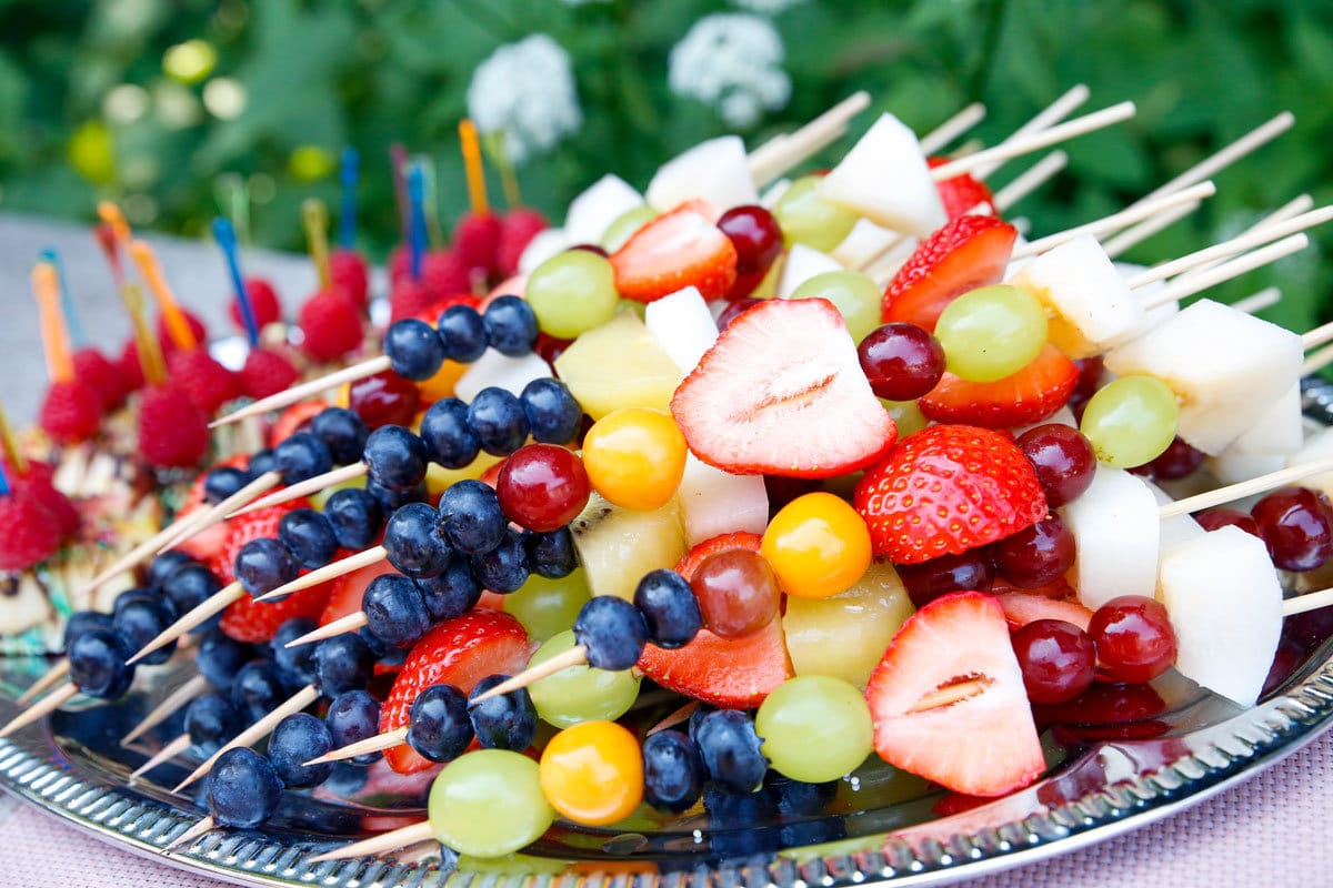 Obstspieße mit Melone