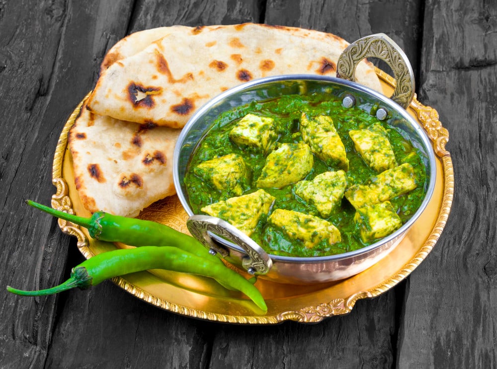 Palak Paneer mit Spinat aus der Indischen Küche