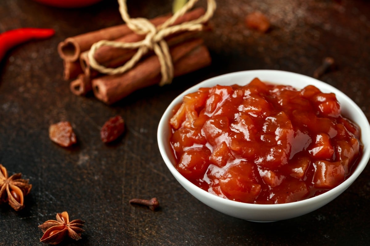 Pikantes Apfel Chutney mit Ingwer