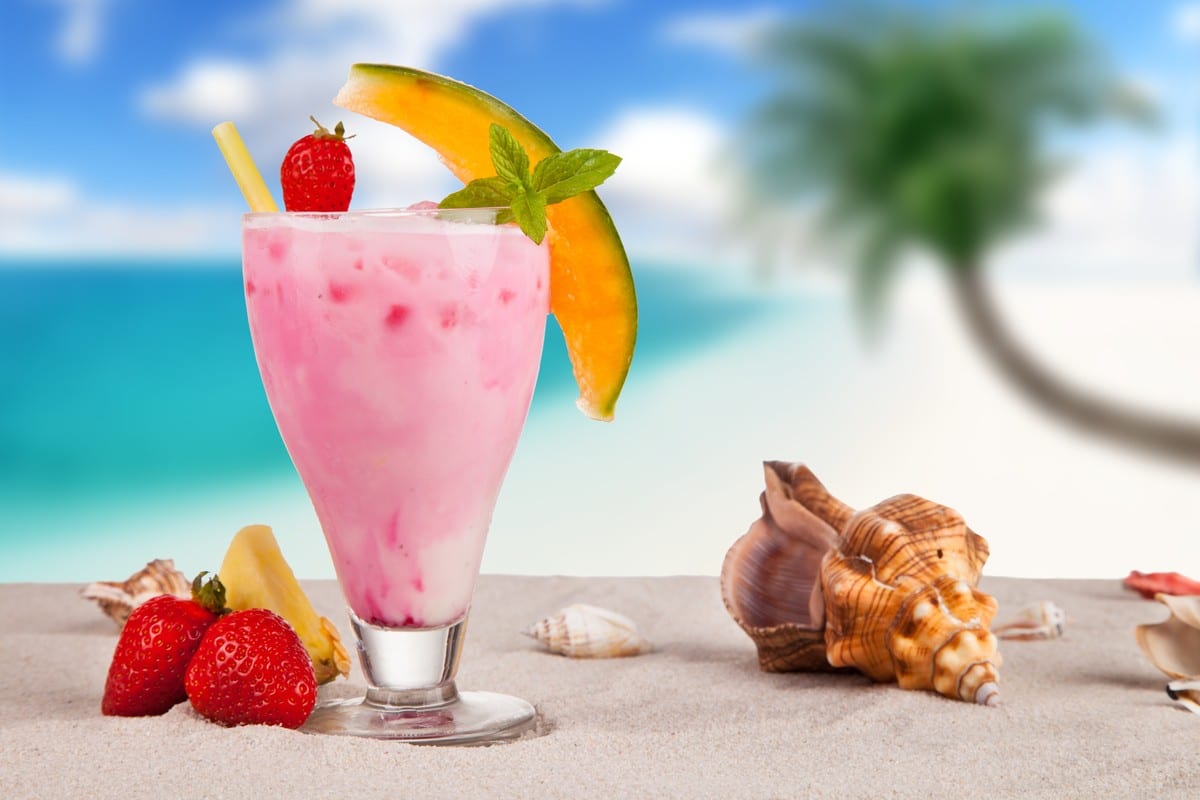 Pina Colada mit Erdbeeren alkoholfrei - Erdbeer Colada Cocktail