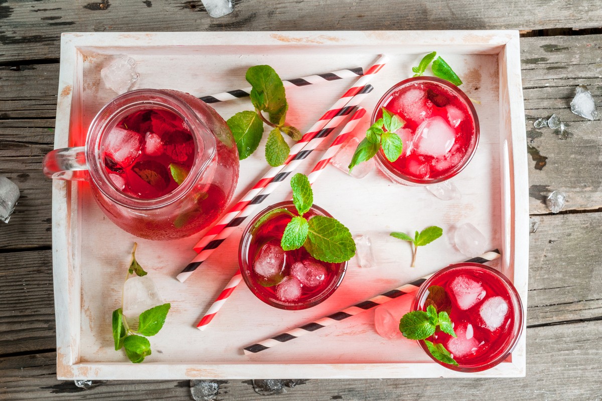 Prickelnder Cocktail mit Wodka