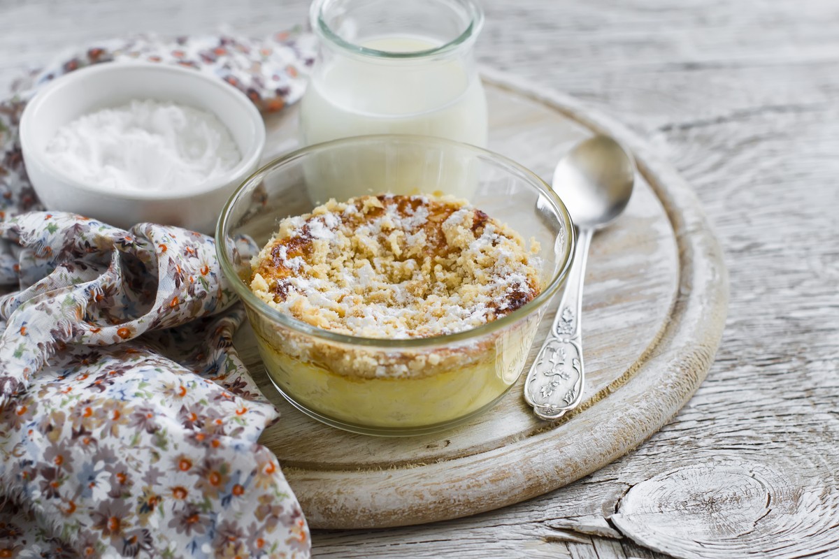 Quarkauflauf mit Joghurt und Zitrone aus dem Ofen