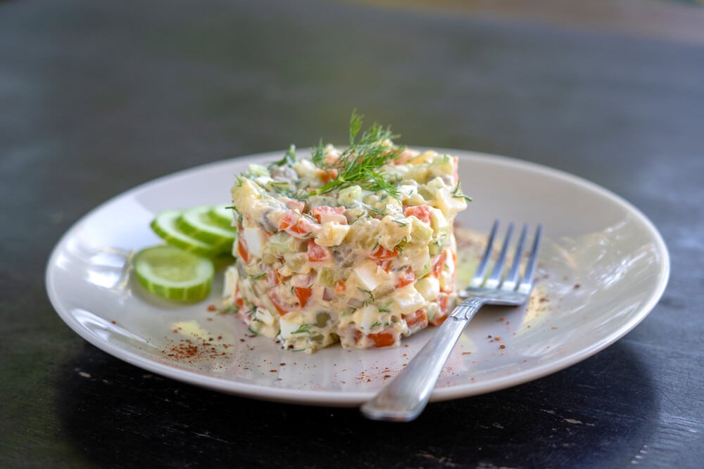 Rindfleischsalat mit Kartoffeln