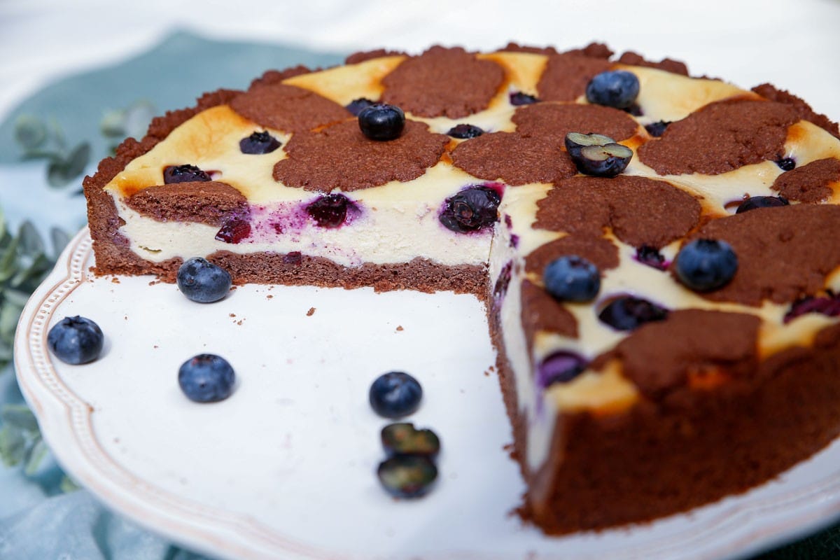 Russischer Zupfkuchen mit Blaubeeren