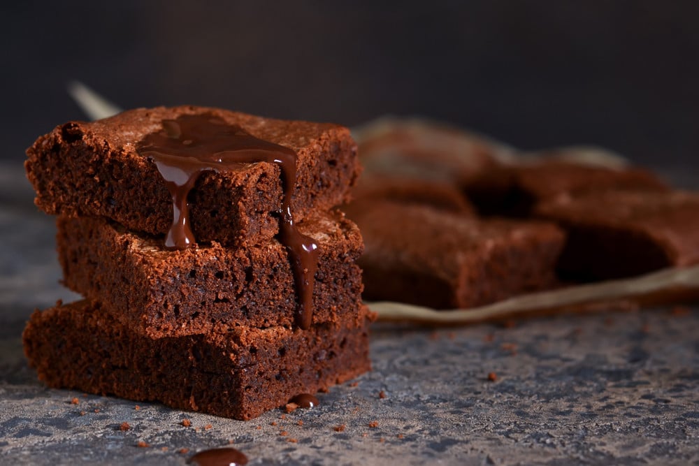 Saftige Schokokuchen Brownies mit Bananen