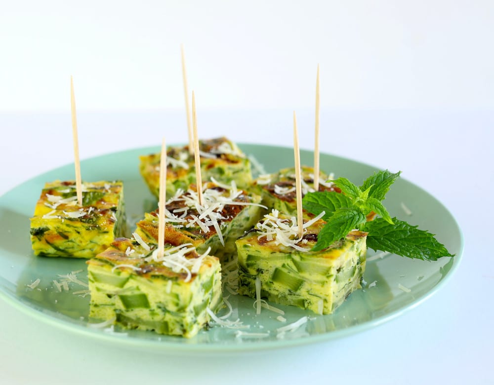 Saftige Zucchini Frittata mit Eiern