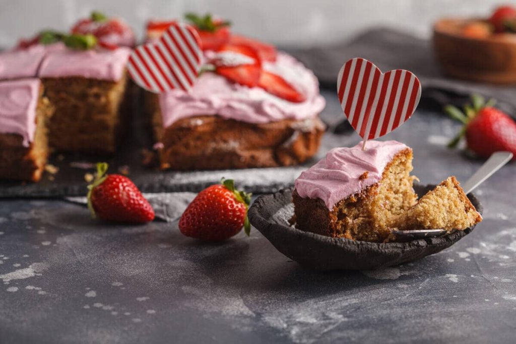 Saftiger Erdbeerkuchen mit Joghurt