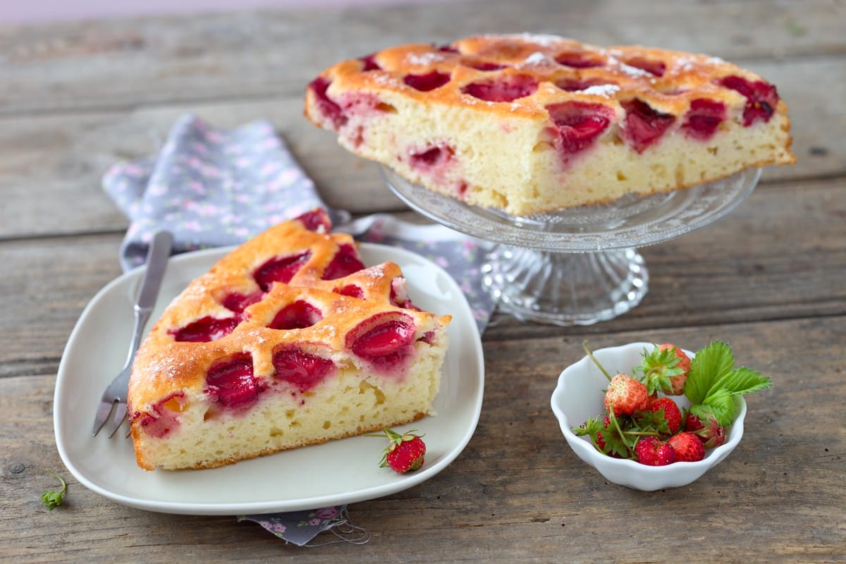 Saftiger Erdbeerkuchen mit Zitrusaroma und Vanille