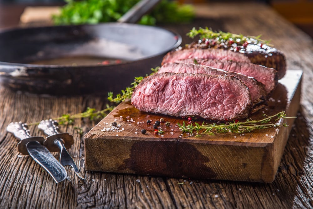 Saftiger Ribeye Steak mit Cognacsauce