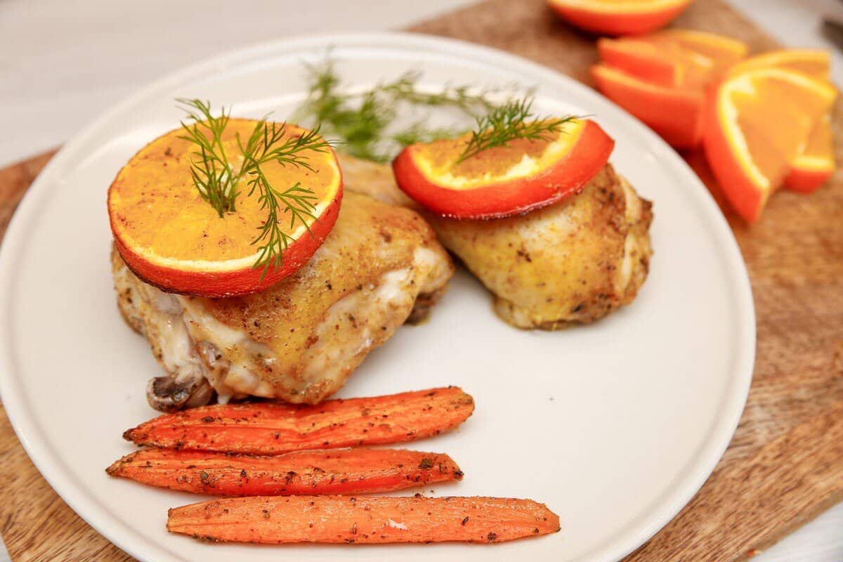 Saftiges Hähnchen mit Orangen