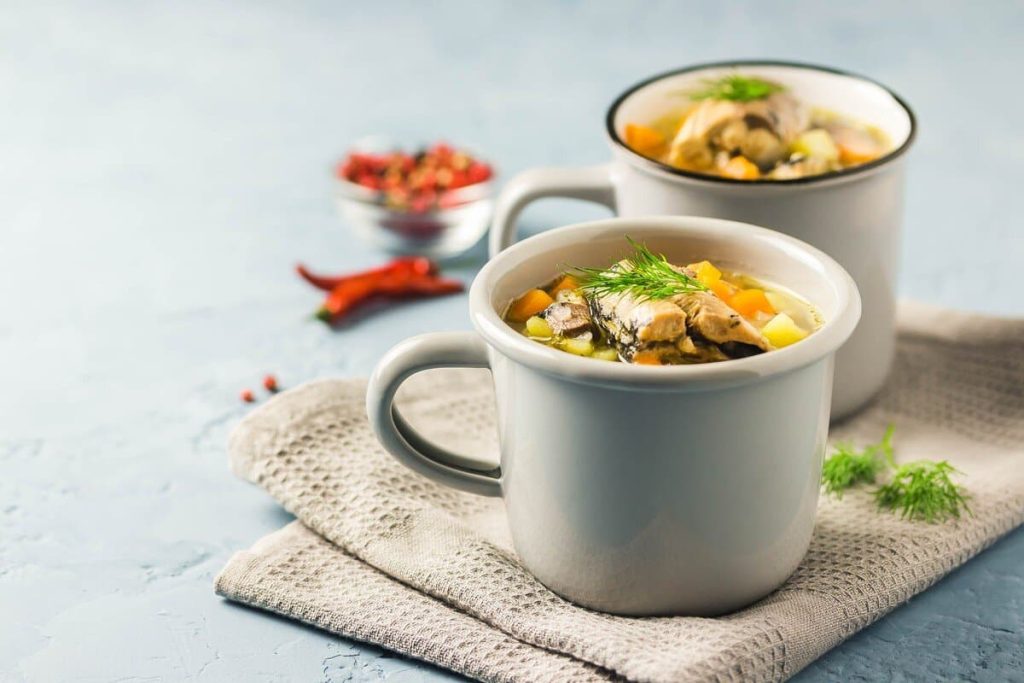 Schnelle Fischsuppe mit Kartoffeln