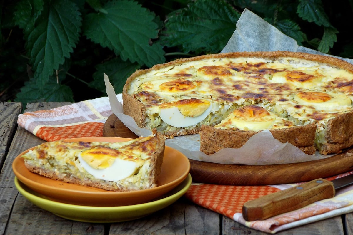 Schnelle Sauerkraut Quiche mit Eiern