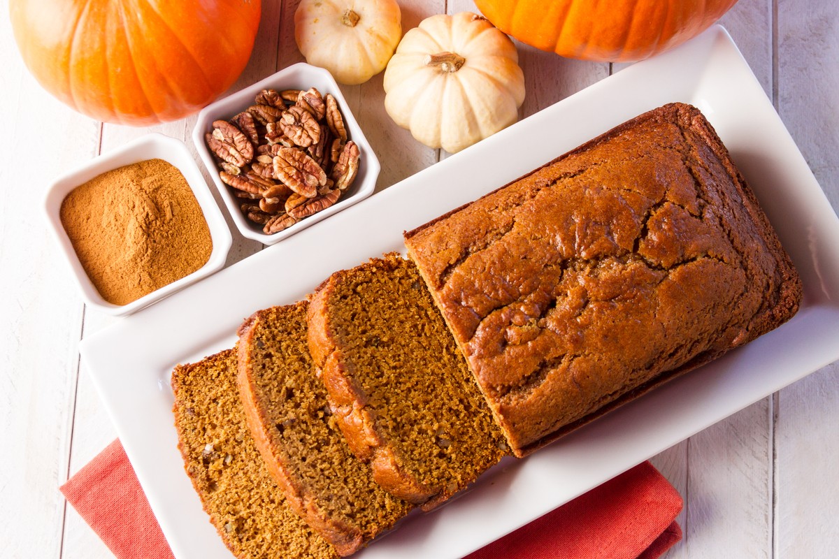 Schnelles Kürbisbrot ohne Hefe mit Zimt