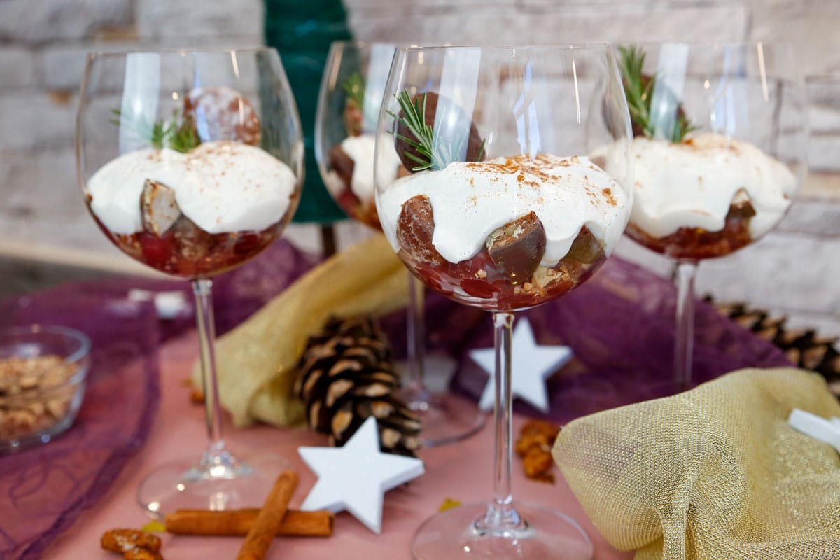 Schnelles Weihnachtsdessert mit Lebkuchen