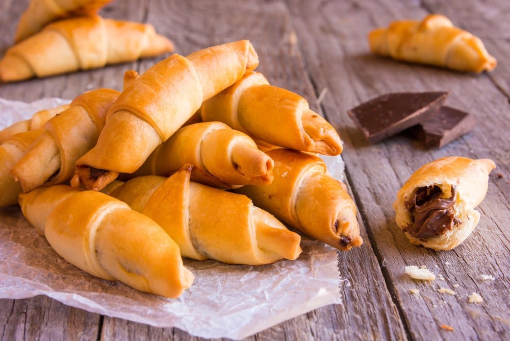 Schoko Hörnchen zum Frühstück oder Brunch