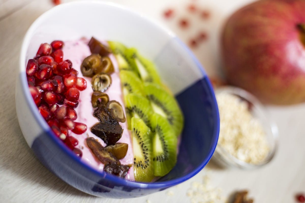 Smoothie Bowl mit Himbeeren