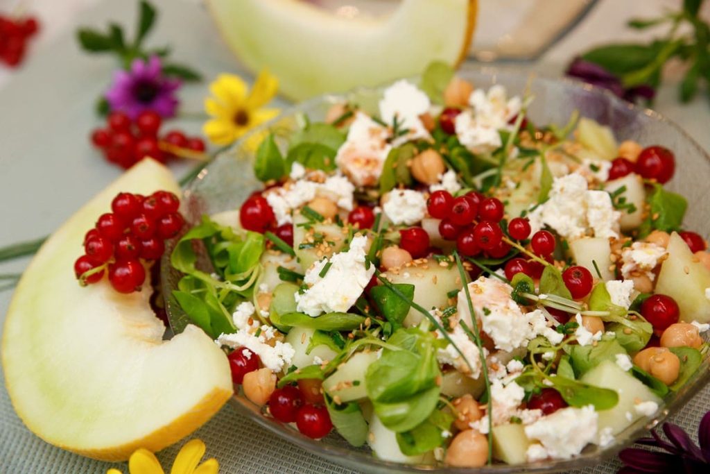 Sommersalat mit Melone