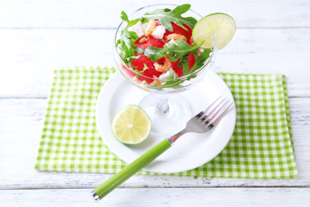 Sommersalat mit Wassermelone