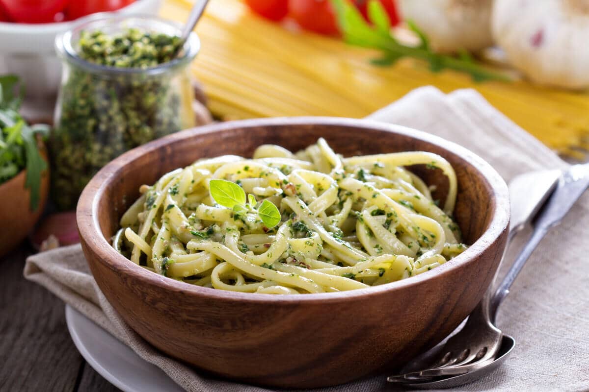 Spaghetthi mit Rucola Pesto