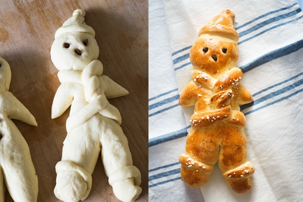 Stutenkerl Gebäck aus Hefeteig backen mit Kindern