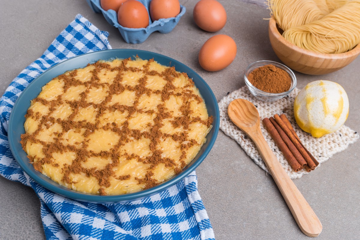 Süßer Auflauf mit Spaghetti