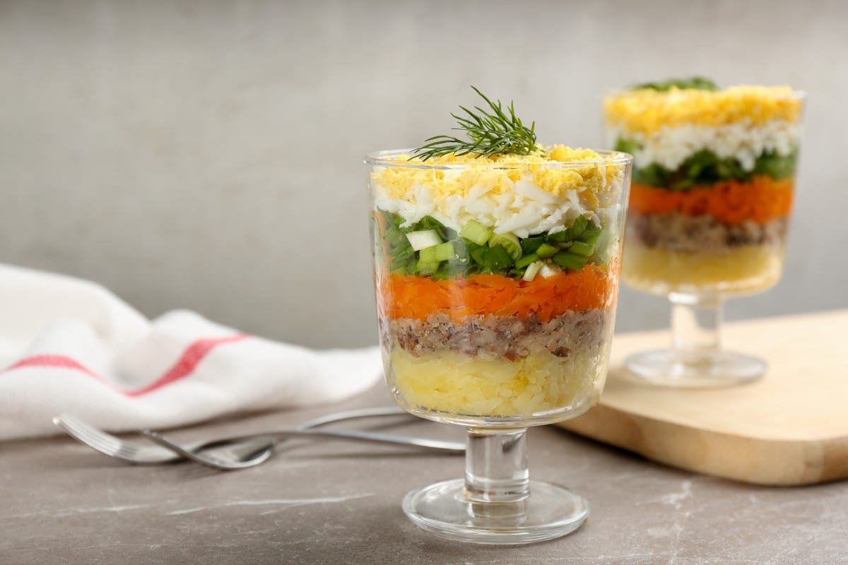 Thunfischsalat mit Karotten und Kartoffeln