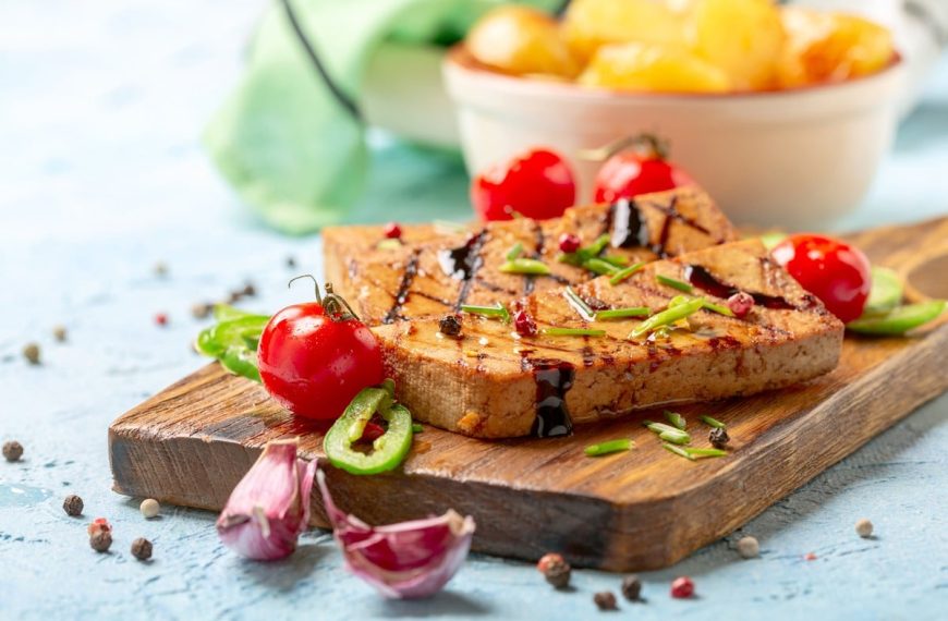 Tofu mit Tamari Sojasauce Marinade grillen