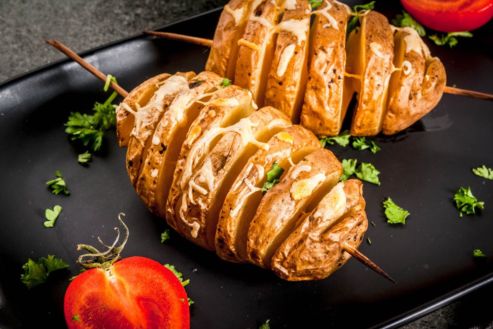 Tornado Kartoffel mit Käse überbacken