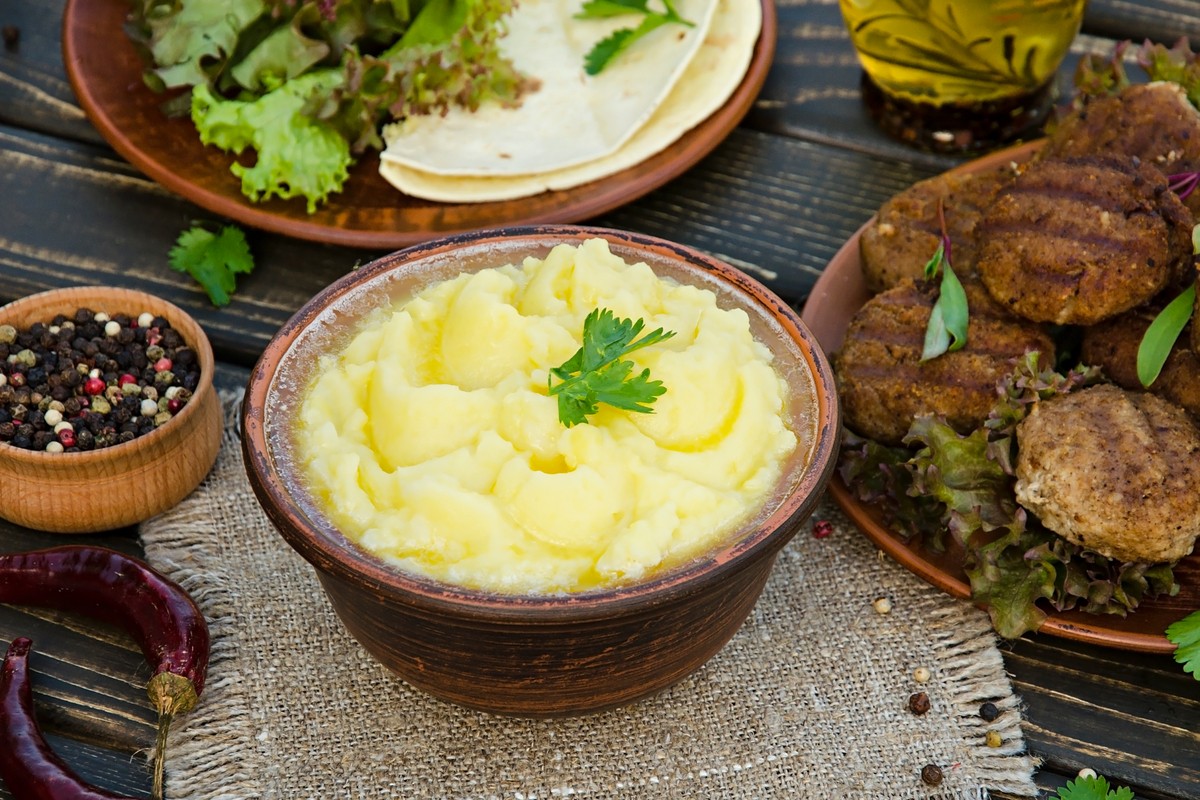 Veganes Kartoffelpüree mit Knoblauch nach italienischer Art