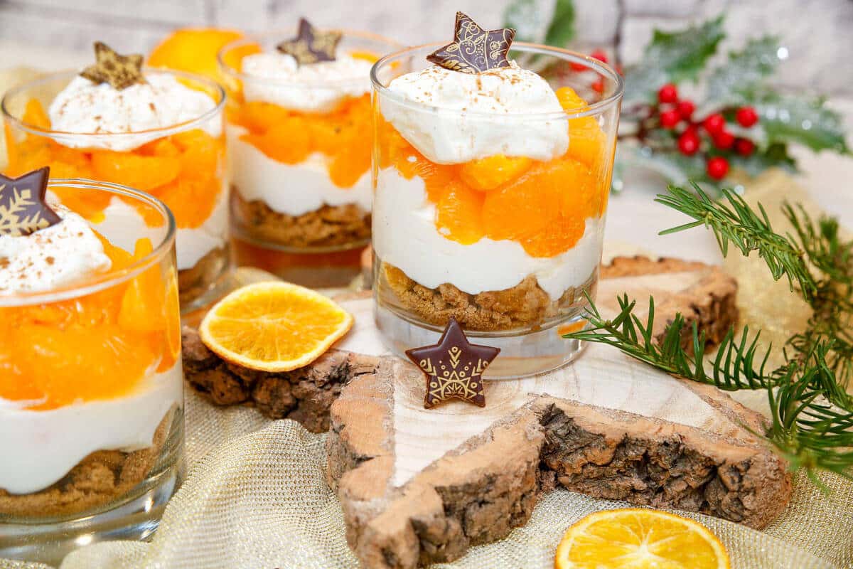 Weihnachtsdessert mit Spekulatius