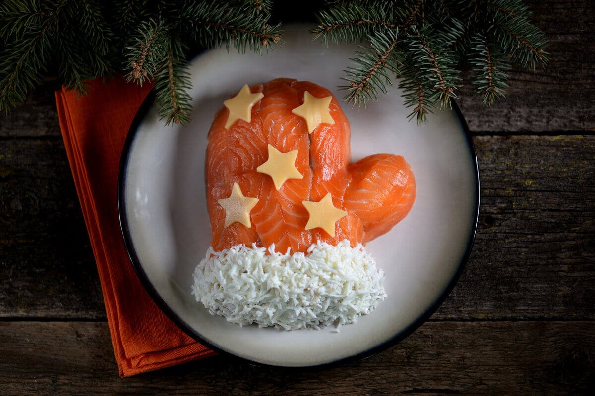 Weihnachtssalat mit Reis