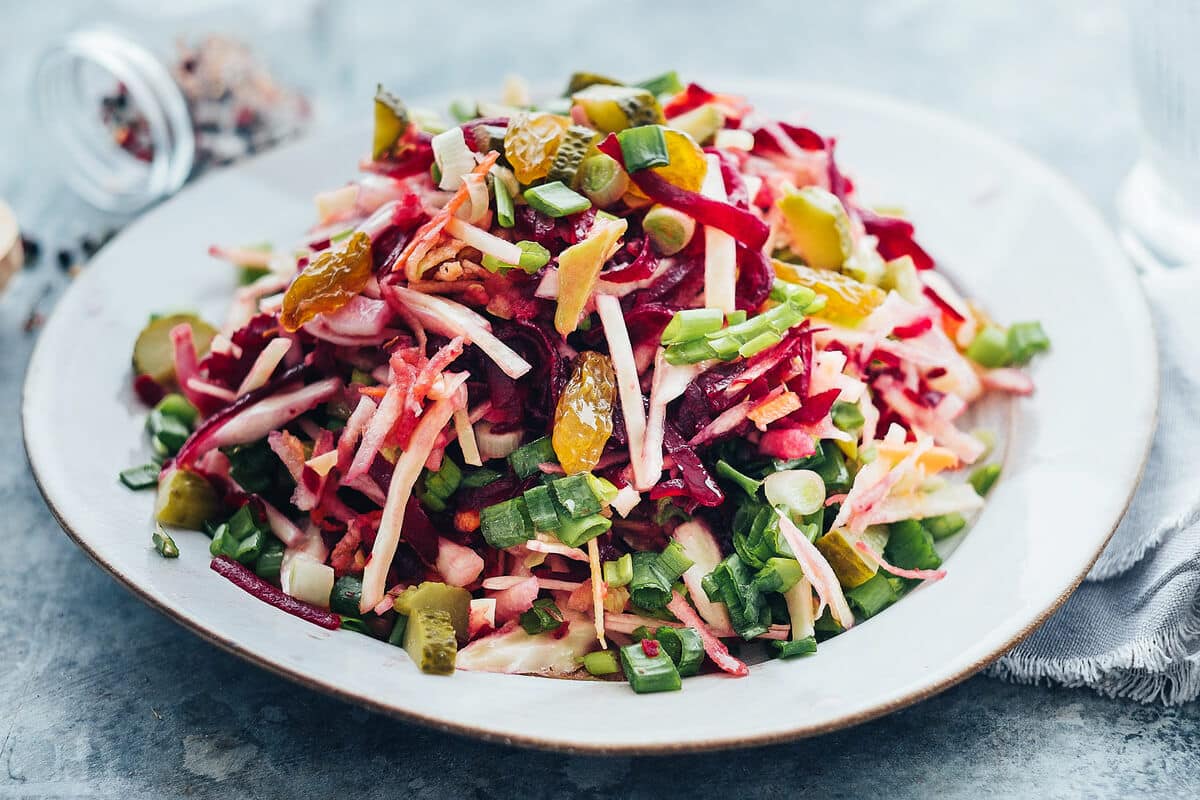 Weißkohl Salat mit Rote Beete