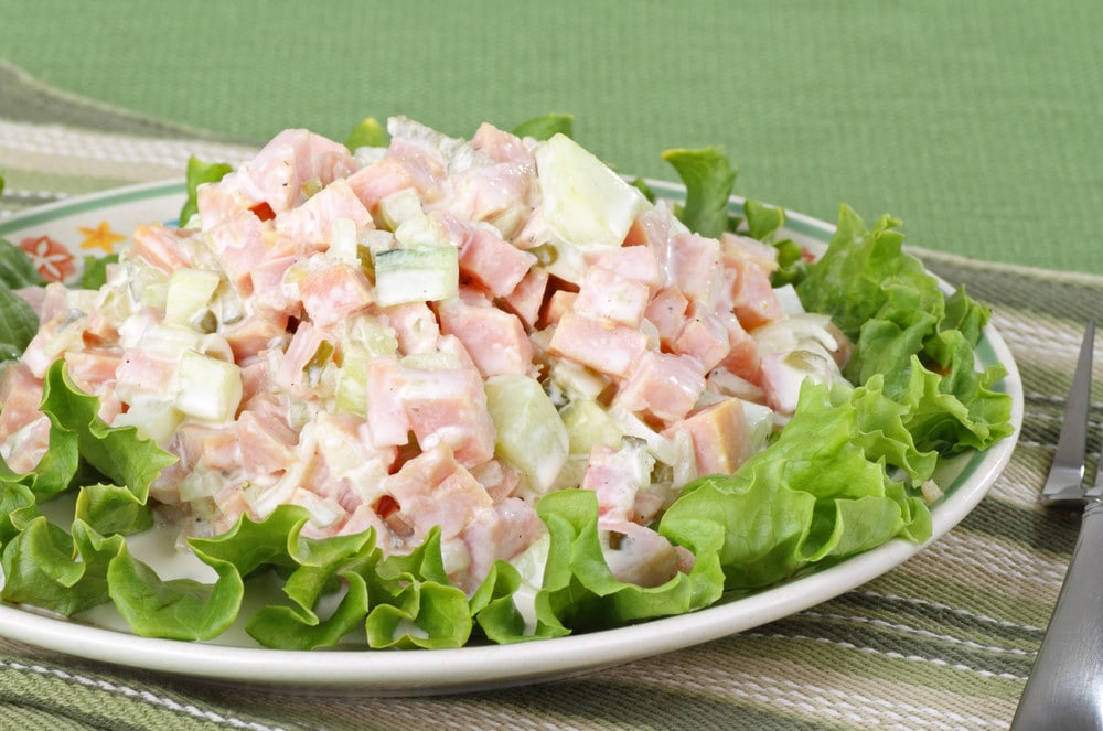 Wintersalat mit Schinken