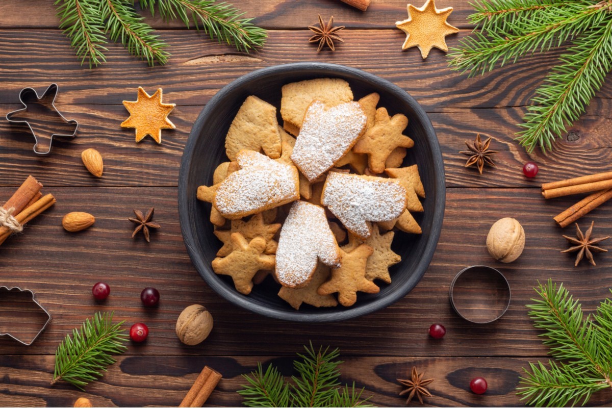 Würzige Weihnachtsplätzchen mit Mandeln und Ingwer