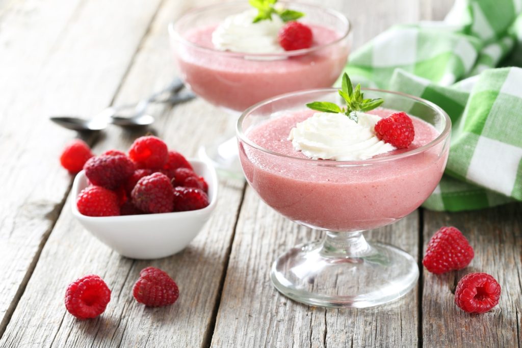 Zarte Himbeer Mousse mit Gelatine und Sahne
