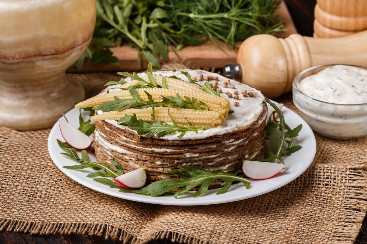 Zarter Leberkuchen mit Knoblauch