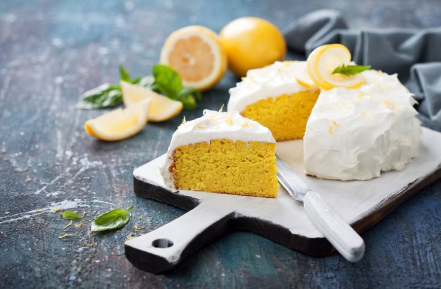 Zitronenkuchen mit Frischkäse Frosting